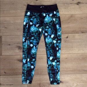 Blue, Green & Black Skull Leggings
